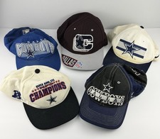 5 Vtg NFL Dallas Cowboys Baseball Cap Snapback Hat Lot STARTER Pro Player Nike