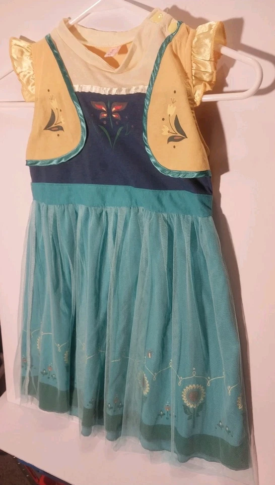 Fiebre congelada Anna Disney Princesa Disfraz Vestir Halloween Girasol Conjunto Foto 2 de 4