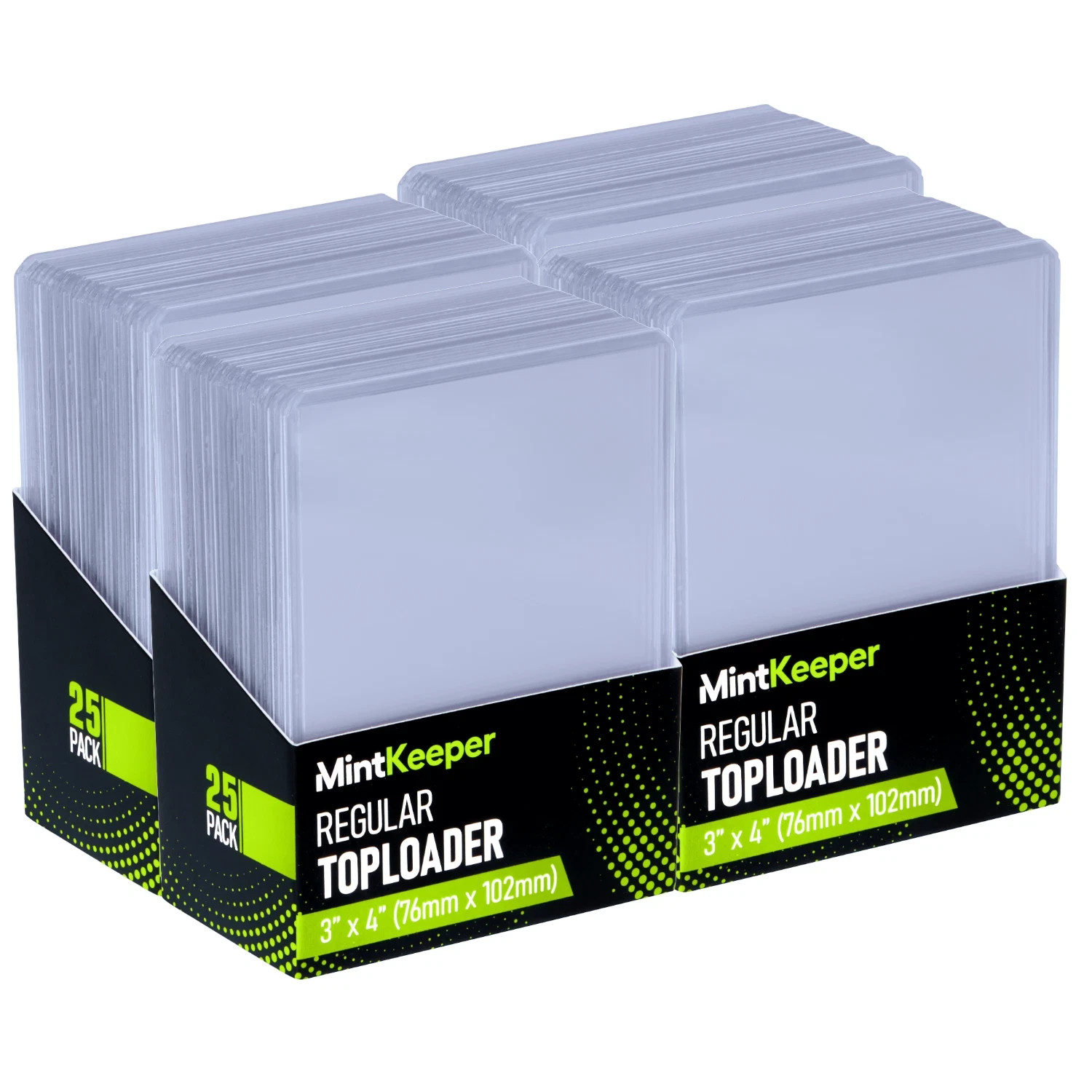 MintKeeper Toploader 3x4 Card Sleeves Clear Protectors MTG ,Pokemon 25-100 Pack