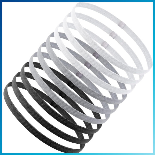 Sport StirnbäNder Unisex Elastische DüNn Anti Rutsch Haarband Kopfband ZubehöR-image