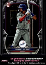 2023 Bowman Samuel Munoz Prospects Black Pattern #/15 Los Angeles Dodgers 002