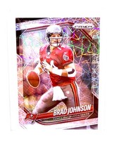 2025 Panini Prizm Brad Johnson #213 Lazer RC Rookie Buccaneers NFL Football Card. rookie card picture
