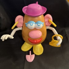 VINTAGE MR MRS POTATO HEAD 14PC SET PURPLE SUN HAT  YELLOW SHOES 362