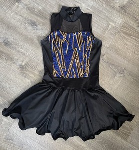 black and gold figure skating dress figure skating fashion