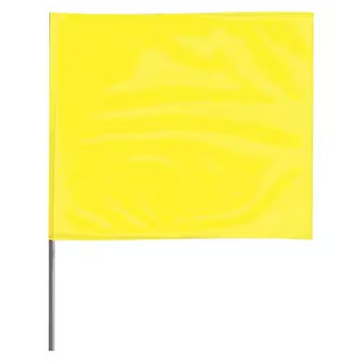 Marking Flag, Vinyl, 30'' Wire Staff, Blank, 30'' L., 100 Pk, 4530Yg-200