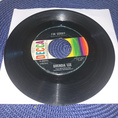BRENDA LEE * 45 * I'm Sorry * 1960  Decca ORIG STOCK Vinyl Pressing