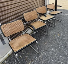 Vintage Four (4) Marcel Breuer S64 Arm Chairs Gavina Italy Original Good Conditi