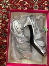 touch of nina silver heels sparkly size 7