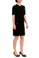 Versace Women's Animal Print Knitted Short Sleeve Mini Dress US S IT 40