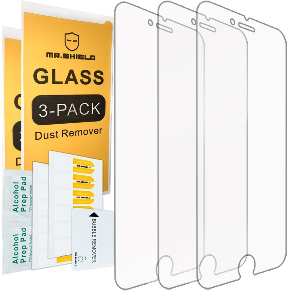 Mr.Shield [3-Pack] for iPhone 7 Plus/iPhone 8 Plus [Tempered Glass] Screen - Image 2 of 4