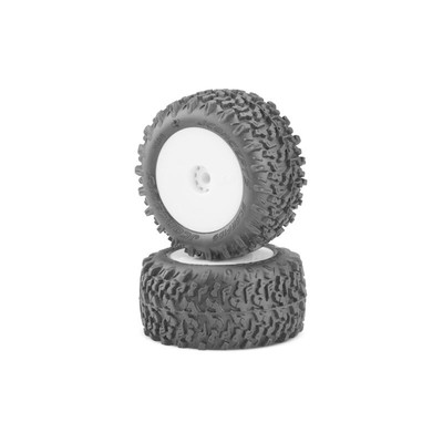 JCO3100-1221 SCORPIOS MINI-T/ MINI-B 2.0 REAR PRE-MOUNTED WHITE WHEELS: GREEN