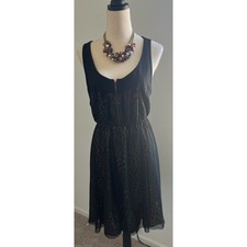 Forever 21 Satiny Animal Print Under Black Mesh Sleeveless Zip Front Dress 1X