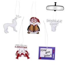 5PCS Car Air Fresheners Rearview Mirror Pendant,Fans Love Style-B