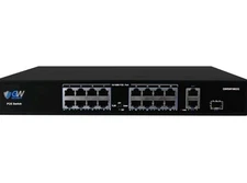 GW Security GWSW1602G 16 Port + 2 Uplink PoE Network Switch