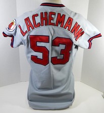 1990 California Angels Marcel Lachemann #53 Game Used Grey Jersey 44 DP22367