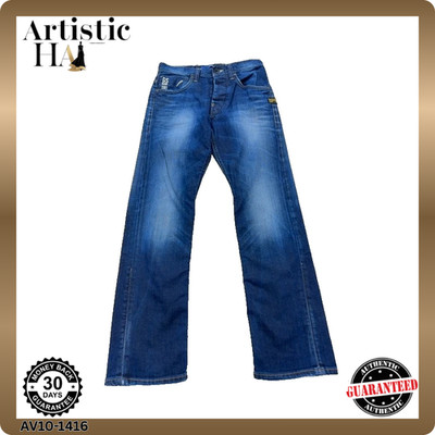 G-Star Raw Herren Blue Denim Jeans Taille 28 Washed Regular Fit