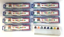 Color Splash Watercolor 7 Complete Paint Sets With 12 Refills NOS