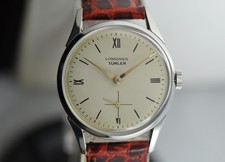 BELLISSIMO VINTAGE LONGINES TURLER 34MM ACCIAIO 1949 UOMO MANUALE CALIBRO 12.68Z