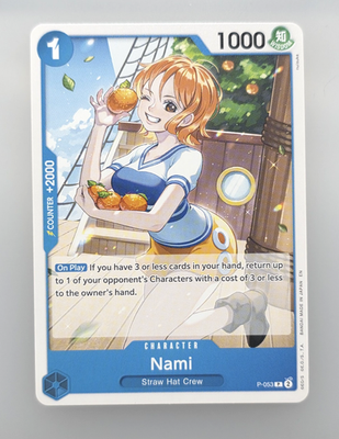 Nami - NONFOIL P-053 - Learn together Nami Deck - One Piece - x4 Playset