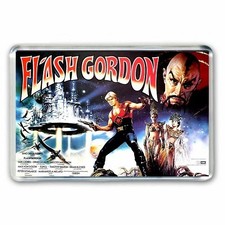 RETRO  - FLASH GORDON movie poster art- JUMBO FRIDGE MAGNET