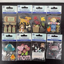 Sandylion Essentials Dimensional Scrapbooking Stickers, Lot Of 8 Packages