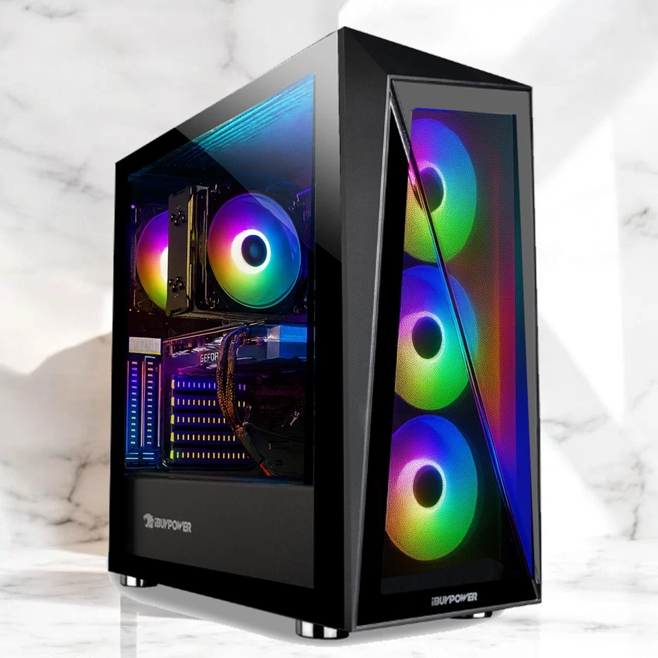 Gaming PC i5-12400F 32GB 1TB NVMe RTX 4060 ARGB Tower Windows 11 WiFi Ready - Image 2 of 4