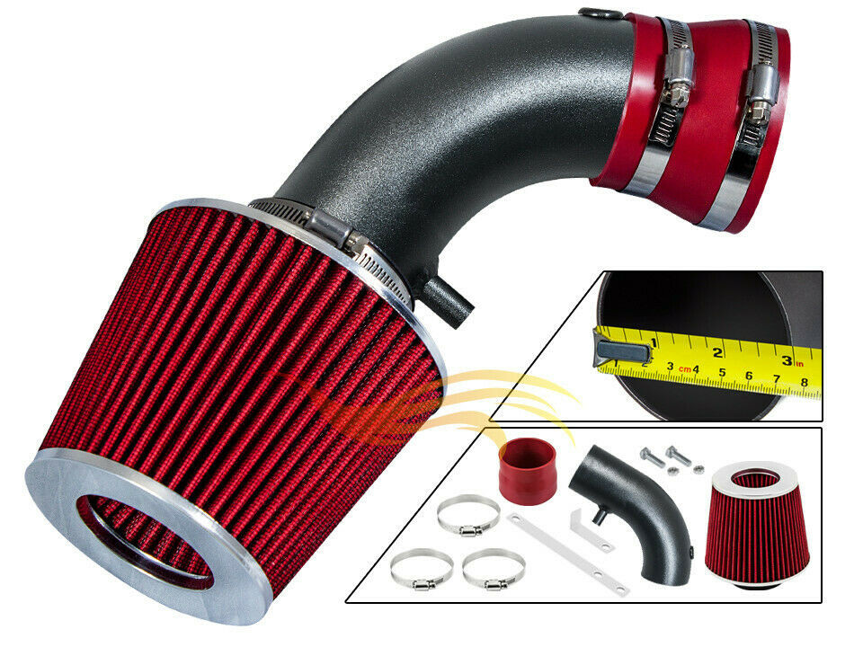 BCP RW RED For 01-07 Caravan/Voyager Minivan 3.3L V6 Ram Air Intake Kit+Filter