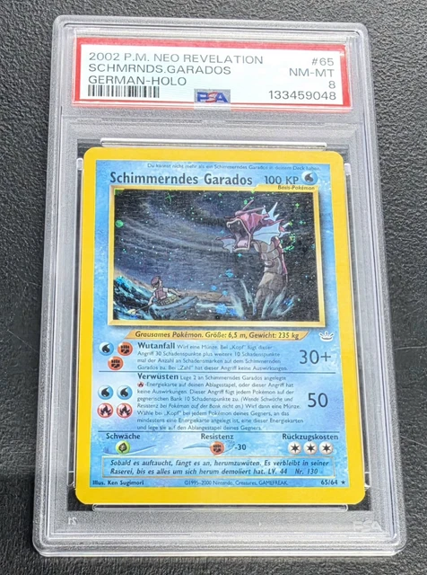 Pokémon TCG Shining Gyarados Neo Revelation 65/64 GERMAN Vintage PSA 8