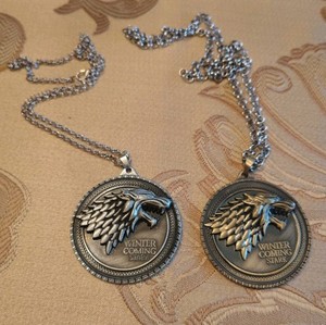 Game of Thrones Stark House Necklace Winter is Coming Lot Of 2