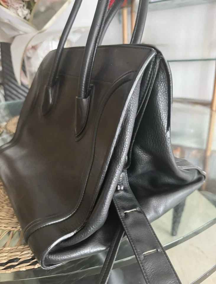 Bolso de Hombro Equipaje CELINE Cuero Nano Negro Foto 4 de 4