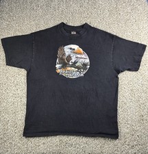 Vintage Harley Davidson T-shirt Size 2XL Las Vegas Nevada Eagles Nature 90s