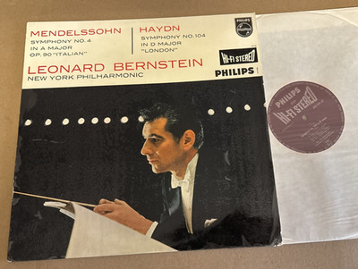 835 5213 AY Mendelssohn Symphony 4 Haydn Leonard Bernstein NY Phil Hi-Fi Stereo