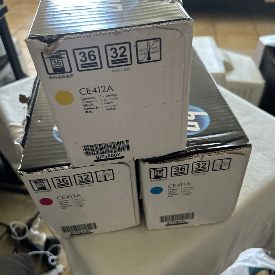 New Genuine HP 305A CE411A CE412A CE413A 3 Pack Set Ink Toner Cartridges Genuine - Image 3 of 3