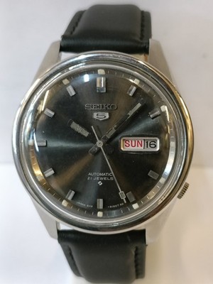 VINTAGE SEIKO 5 AUTOMATIC GRAY DIAL 6119 JAPAN MEN'S WORKING