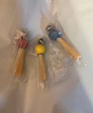 Lot of 3 Vo-Toys Bird Toy Hanging Bell Pacifier XS Small Birds 3.25" USA Made