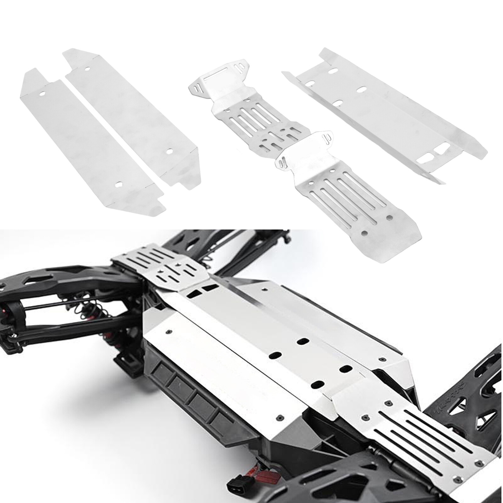 Metal Chassis Armor Skid Plate for 1/6 4WD XRT 8S 78086-4 RC Car Upgrade7e