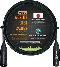 WORLDS BEST CABLES 3 Foot XLR Male-Female cable