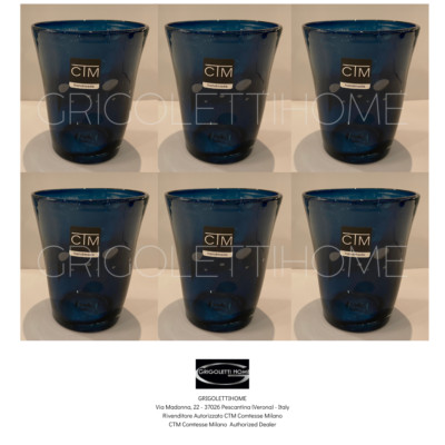 CTM Comtesse - Samoa Indigo Blue - 6 Wassergläser H 10 cm - Händler
