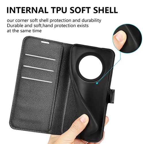 New Leather wallet stand flip Cover Skin Phone Case For OPPO Reno 12 F/F27 5G - Picture 6 of 26