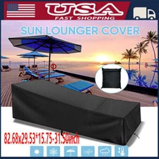 Outdoor Sunbed Chaise Lounge Sun Lounger Cahri Beach Pool Dust Covers Waterproof