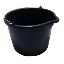 Mörteleimer 20 L Baueimer mit Gießrand Schwarz Zementeimer Putzeimer Eimer