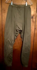 US Military Waffle Grid Fleece Bottoms Base Layer Pants Mens SZ Medium Long