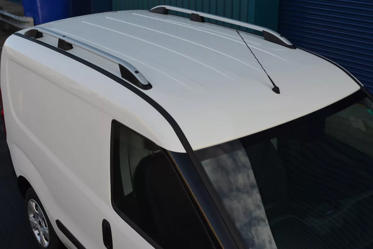 Aluminium Roof Rack Rails Side Bars Set To Fit LWB Fiat Doblo 2010