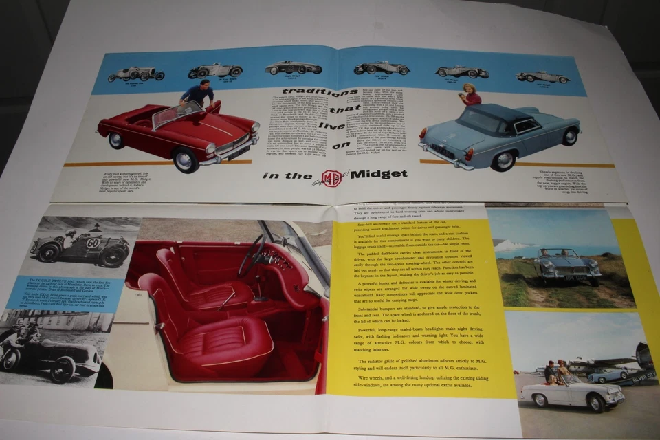 Folleto MG Midget 1963 color de fábrica, original Foto 3 de 4