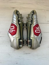 Scarpe tacchetti calcio Nike Total 90 Zoom Air argento rosso Figo US12 UK11 Italia 