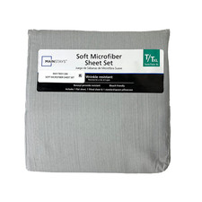Mainstays Soft Micro Fiber Twin Extra Large Sheet Set Gray New