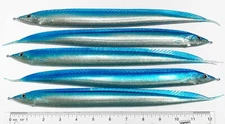 Ribbonfish Trolling Lure Bait from Almost Alive Big Game Blue/Silver 5 Pack