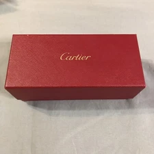 Cartier Empty Box 6.75 x 3 x 2.75 Red Gift Storage Gold Logo