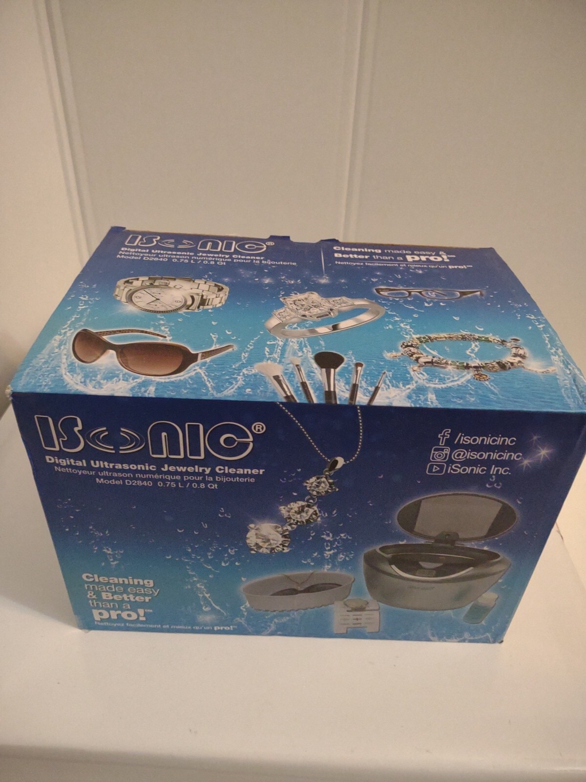 iSonic Digital Ultrasonic Cleaner D2840 Silver Color With Chrome