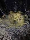 Jeanette Iris & Herringbone Clear Depression 11 3/4" Glass Bowl